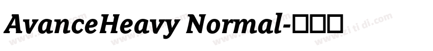 AvanceHeavy Normal字体转换
